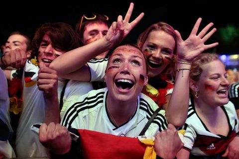 2014世界杯德国对巴西球迷表情